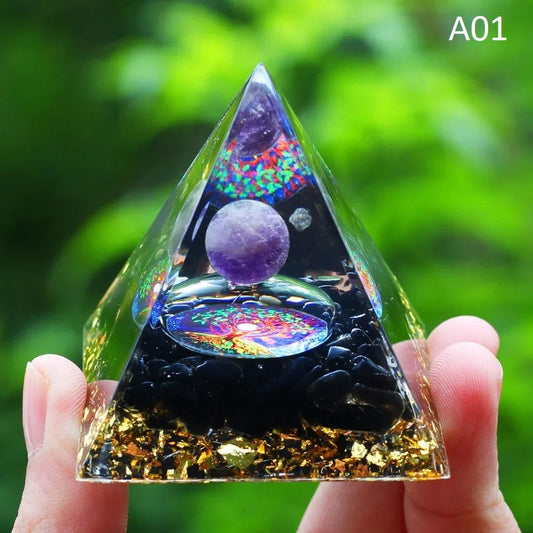 Pyramide énergétique en orgonite