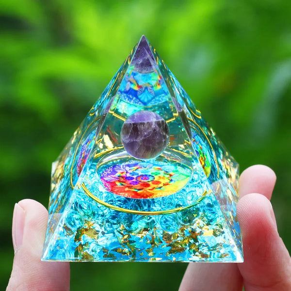 Pyramide énergétique en orgonite