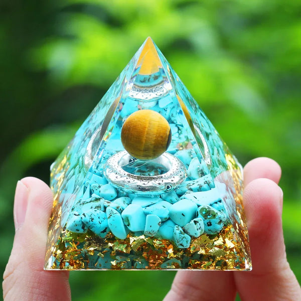 Pyramide énergétique en orgonite