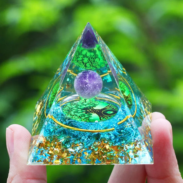 Pyramide énergétique en orgonite
