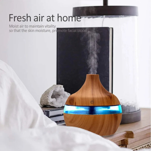 Diffuseur d'huiles essentielles électrique en bois