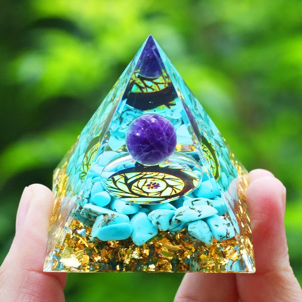 Pyramide énergétique en orgonite