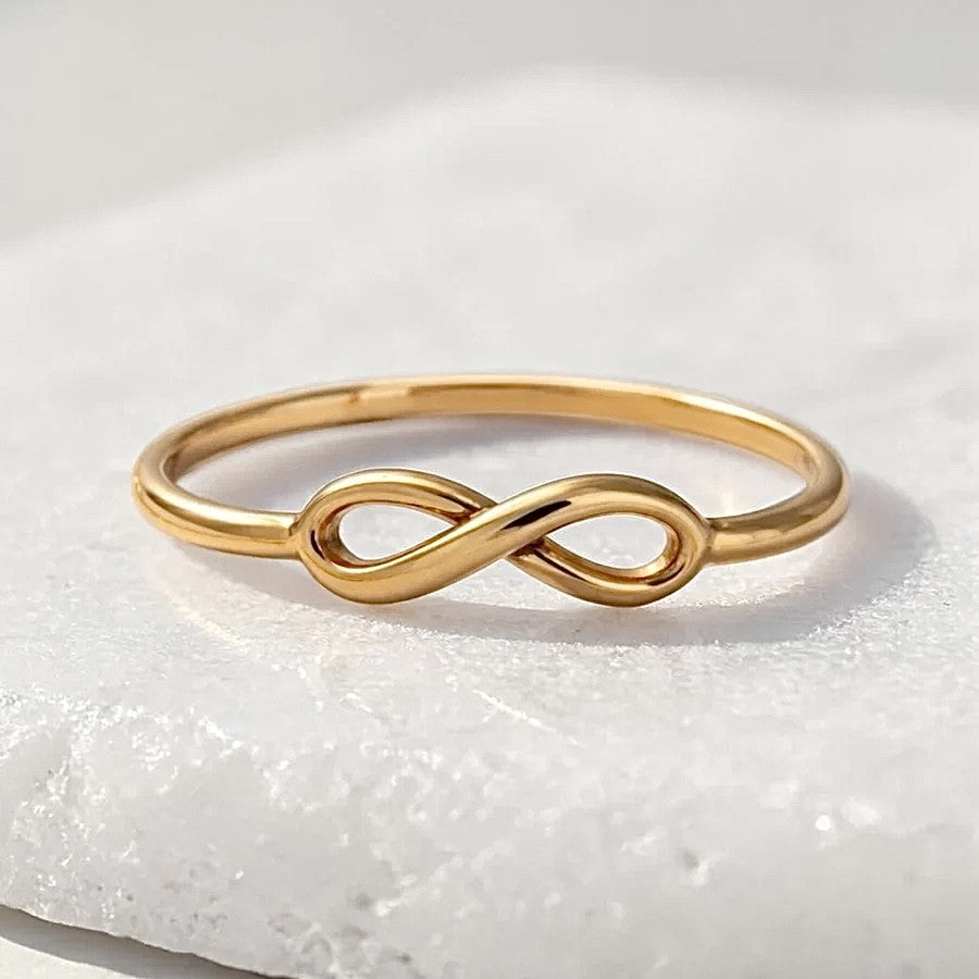Bague Ananta en plaqué or, infini -  Bijoux MOONSTRA