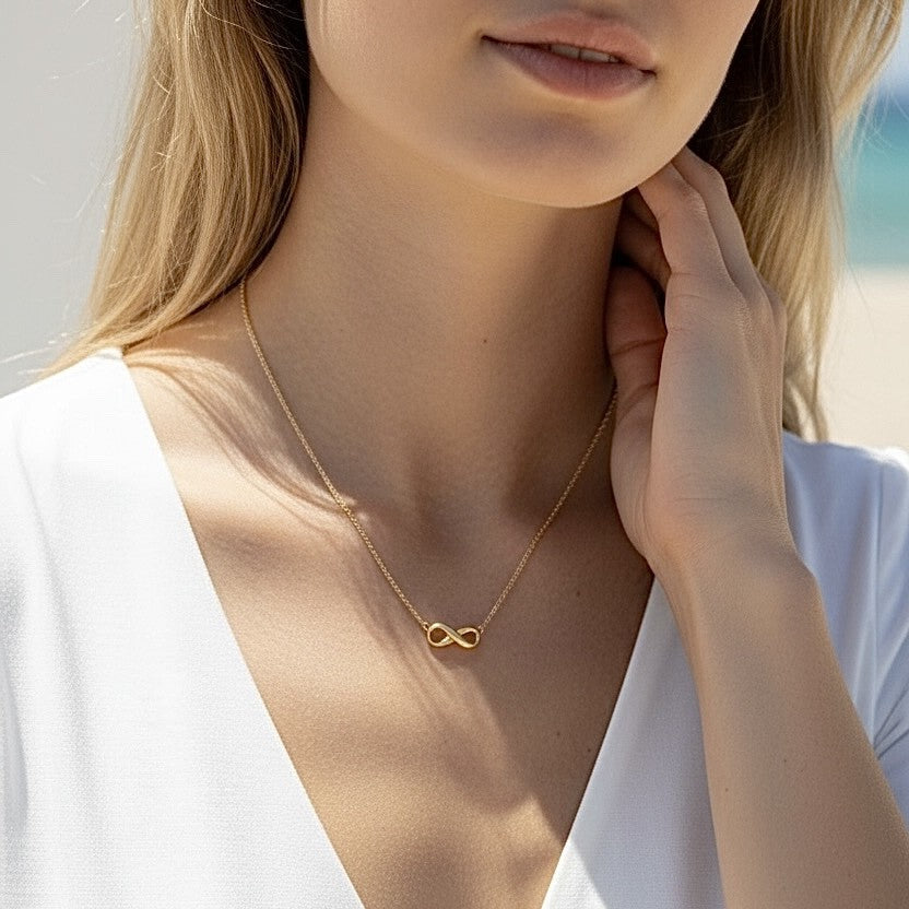 Collier Ananta en plaqué or, infini -  Bijoux MOONSTRA