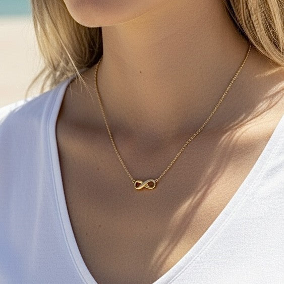 Collier Ananta en plaqué or, infini -  Bijoux MOONSTRA