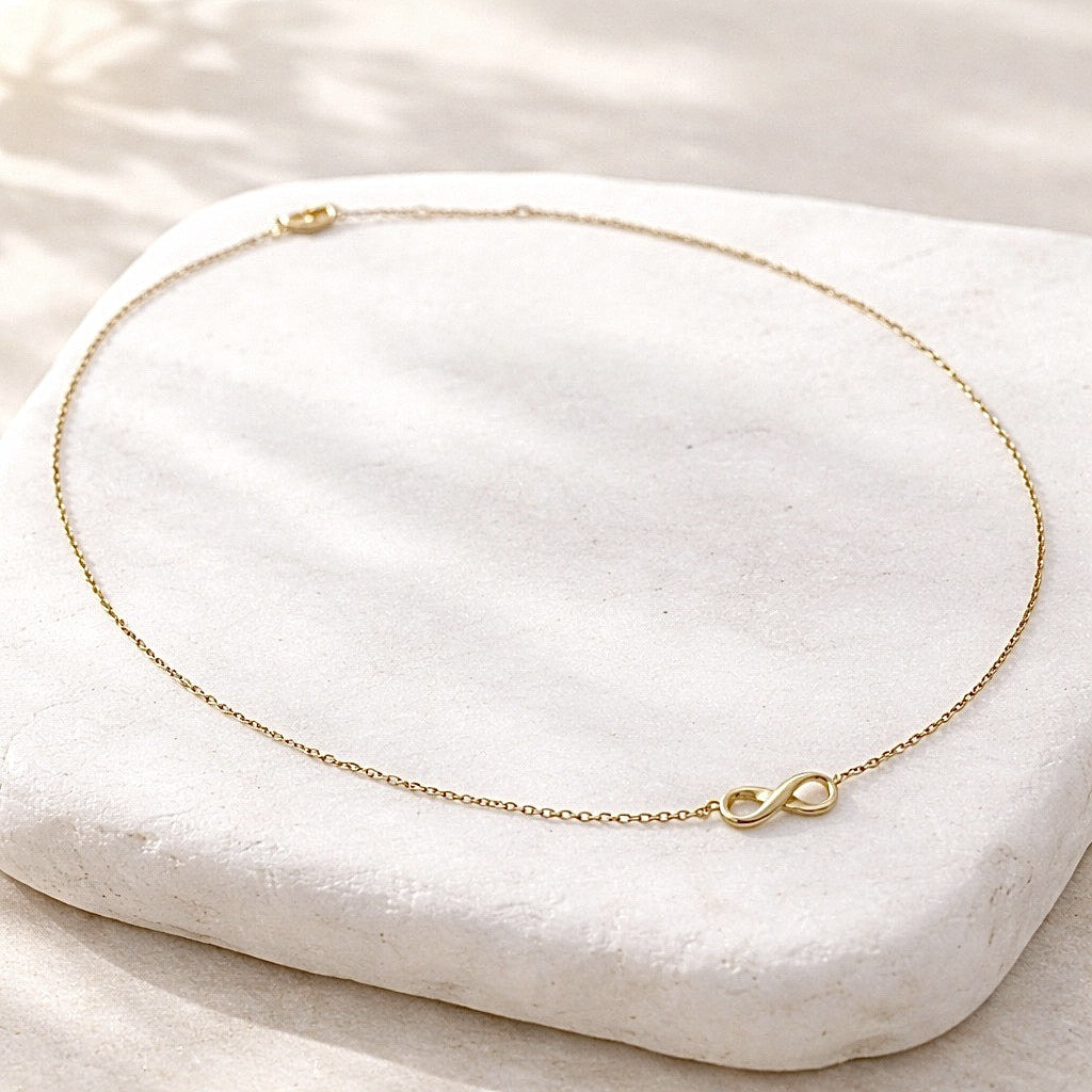 Collier Ananta en plaqué or, infini -  Bijoux MOONSTRA
