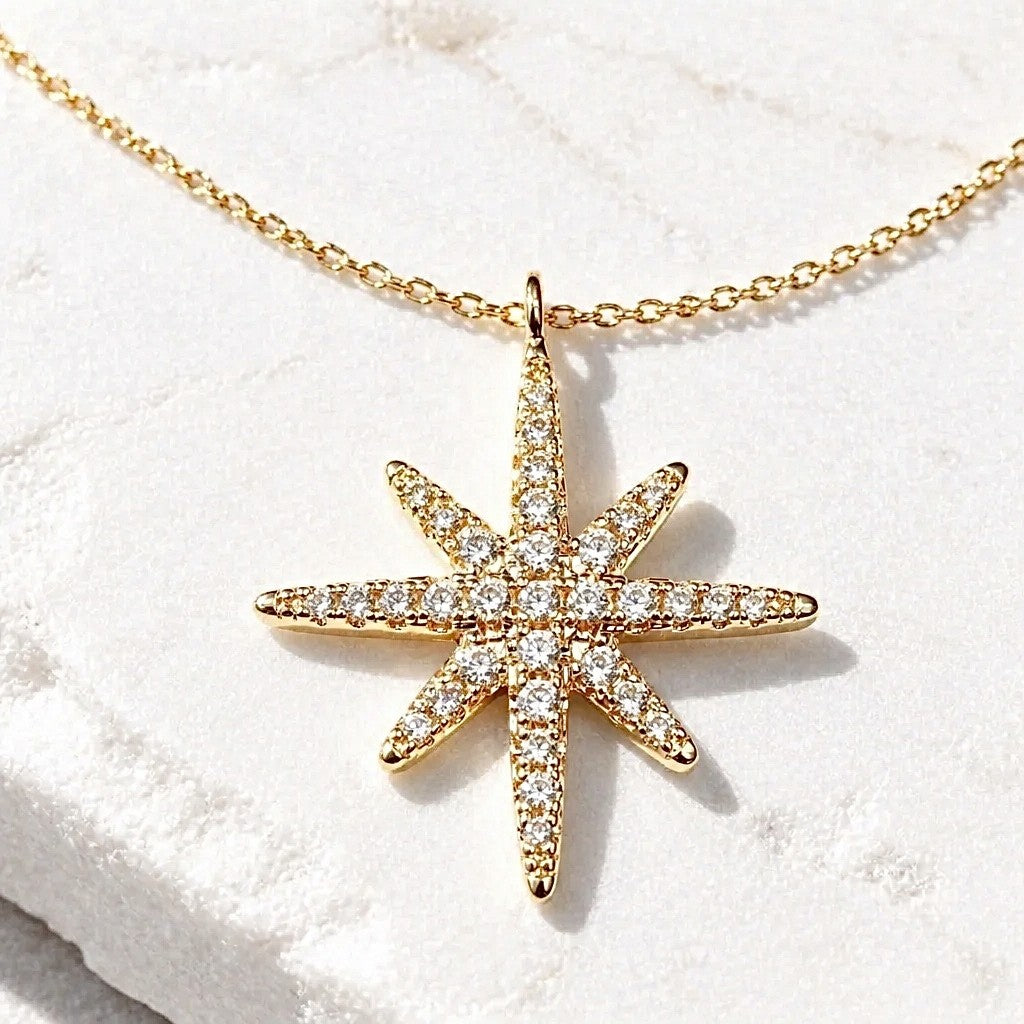 Collier Stella en plaqué or oxydes de zirconium -  Bijoux MOONSTRA